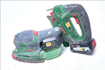 Sticksåg och slip med batteri - BOSCH PST 18 LI och BOSCH PSM 18 LI Obs! Osäker funktion. 