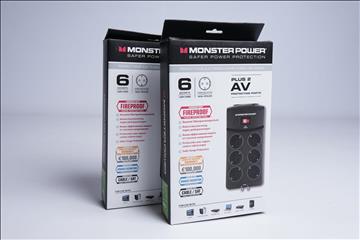 Monster Power - Plus 2 AV protecting ports. Ny, Obruten förpackning.