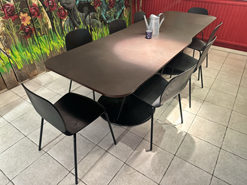 Matbord och 8 st. stolar