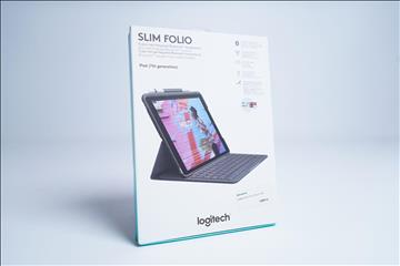 iPad skydd/tangentbord, Logitech Slim Folio (7:e generationen). Svart. Ny.