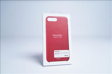 Mobilskal, Apple iPhone 8 Plus Leather Case. Röd. Ny.