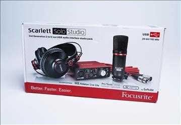 Inspelningskit - Scarlett Solo Studio (2nd Gen), Focusrite. Ny, Obruten förpackning.