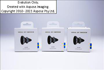 Mobilhållare för bil - 3 st, silver, Ideal of Sweden. Ny, Obruten förpackning.