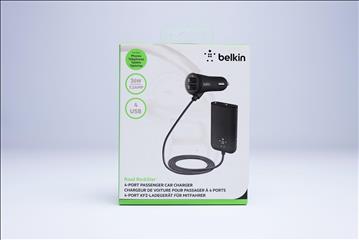 Laddare Bil, Road RockStar, Belkin. Ny, Obruten förpackning.