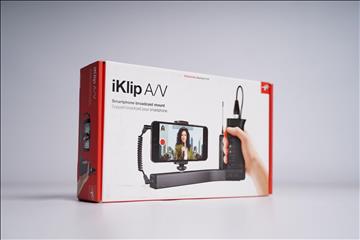 Mobilstativ för filmning, iRig iKlip A/V Smartphone Broadcast Mount. Ny, Obruten förpackning.