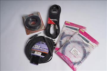 Diverse kablar, TSM Pro Cables SNAKE4RT, Proel OPFFLU3 2st, Proel ESO130LU5, Proel SGP210LU3. Ny.