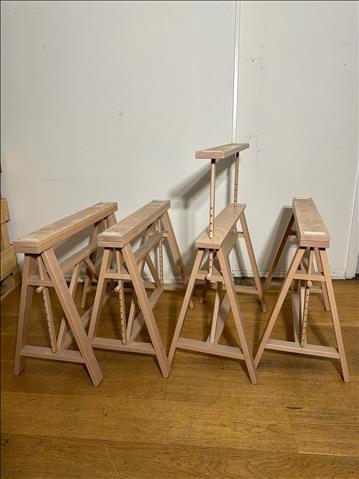4 st träbockar MAGIS italy (75x40x64,5-94,5 cm)