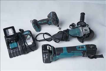 Makita verktyg - Slagskruvdragare, Vinkelslip, Multiverktyg, Batteriladdare 