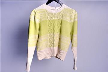 Stickad Tröja - Baum und Pferdgarten Caraway Sweater Sulpher Stripe - Strl XS (Nypris ca 950kr)