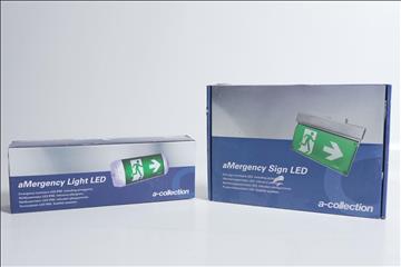 Nödbelysningsarmatur - Ahlsell, aMergency light LED & aMergency Sign LED