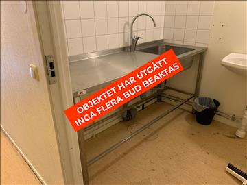 Rostfri Diskbänk med ho till höger - OBJEKTET HAR UTGÅTT