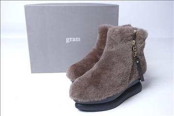 Skor med dragkedja - Gram 503g Pumpkin Shearling, strl 36, Nypris ca: 1200 kr