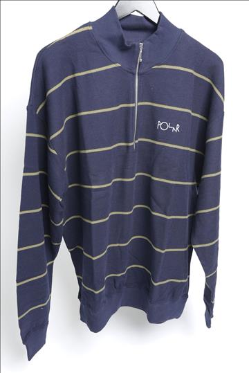 Tröja - POLAR, Stripe zip neck sweat, Navy (Strl XL)  ca Nypris: 1200 kr