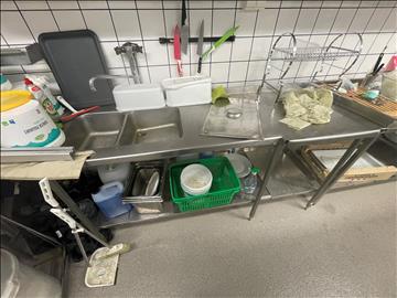 Rostfribänk med ho 240x70x92 cm 