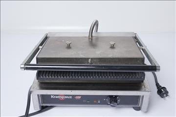 Klämgrill - Krampouz GECID4AO Ribbed top/ Ribbed bottom Panini Grill 14" 