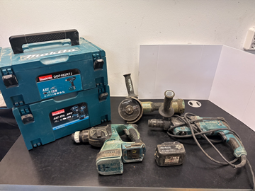 Vinkelslip &  2 st borrhammare, Makita